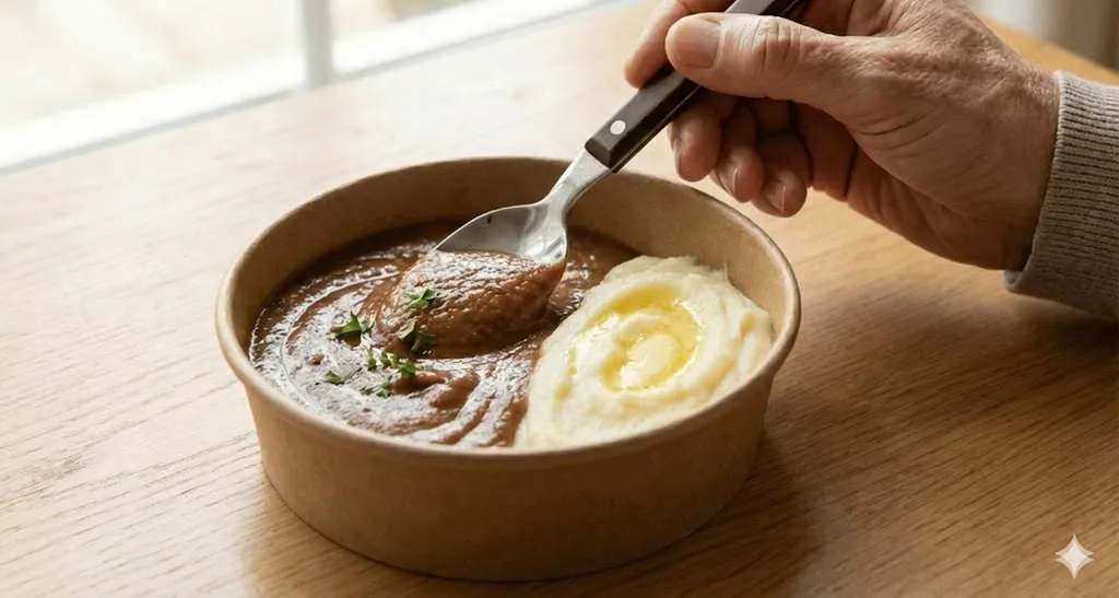 Menu mixé bœuf bourguignon texture modifiée seniors dysphagie Marseille 13013 - Repas mouliné adapté Plan-de-Cuques