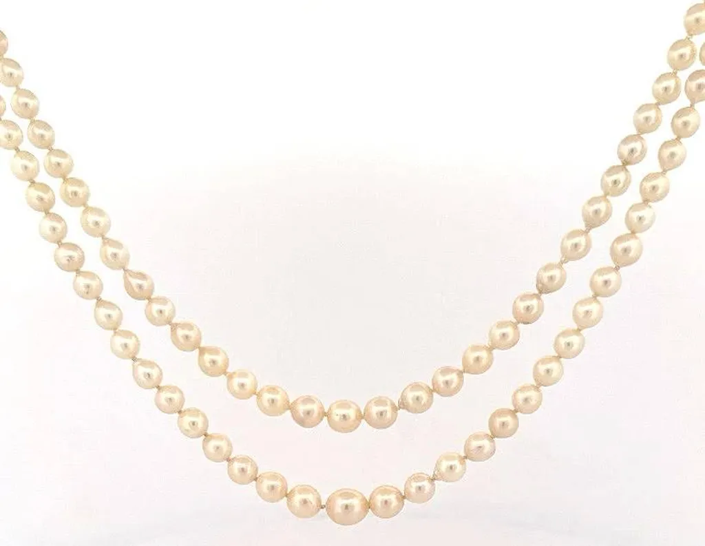 Collier double rang de perles de culture – Dépôt-vente Bijouterie Or Ligne à La Teste-de-Buch