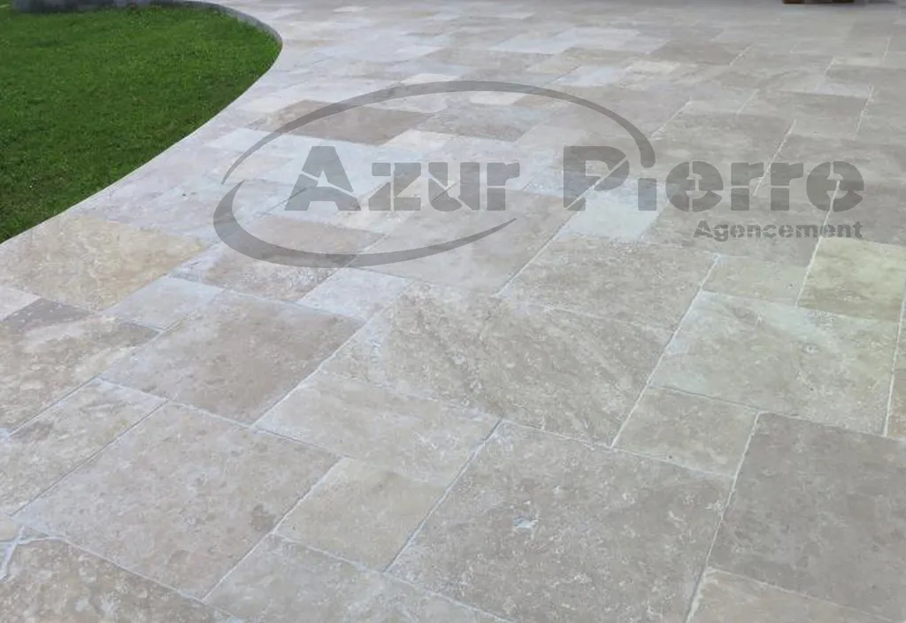 terrasse travertin beige
