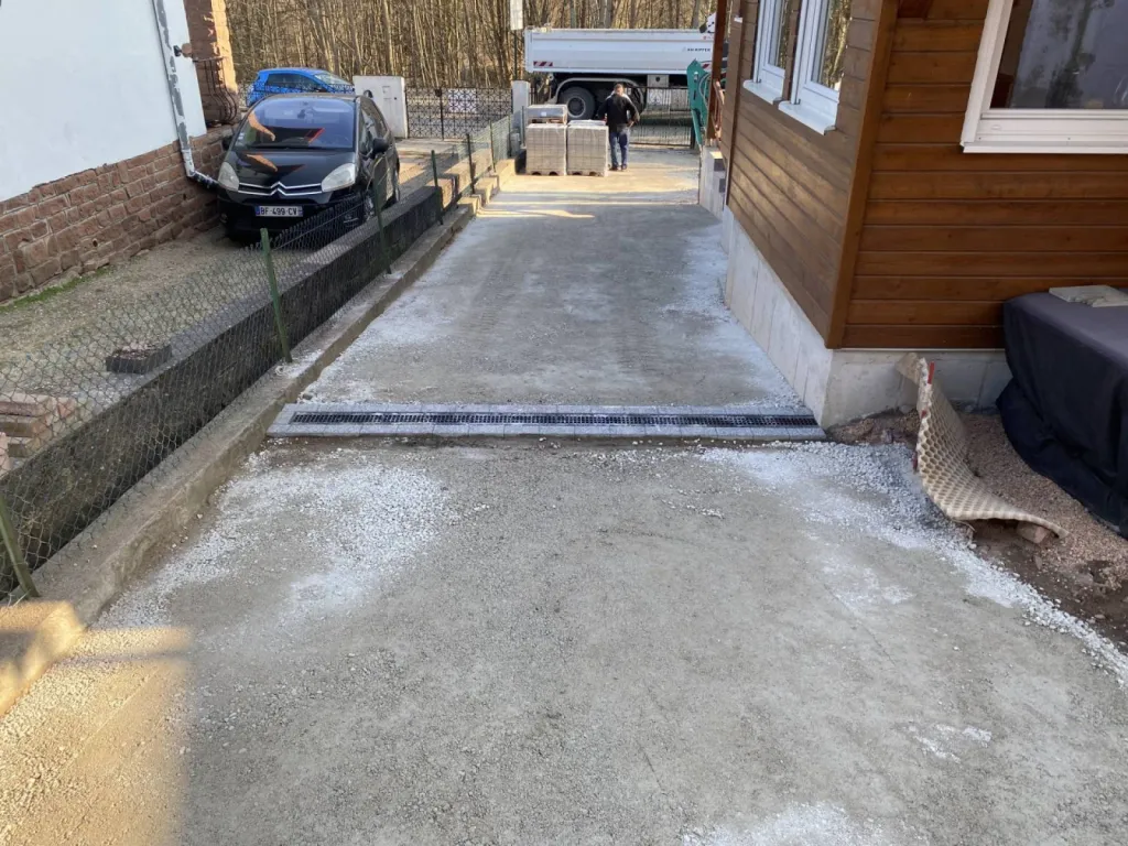 Préparation pour pose d'enrobé d'une maison à Urmatt, près de Strasbourg CLK 