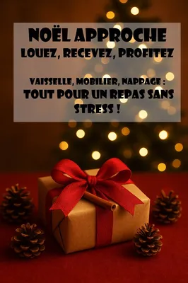 Location de couverts, verres pour Noel et fetes de fin d'années à Lyon et environs