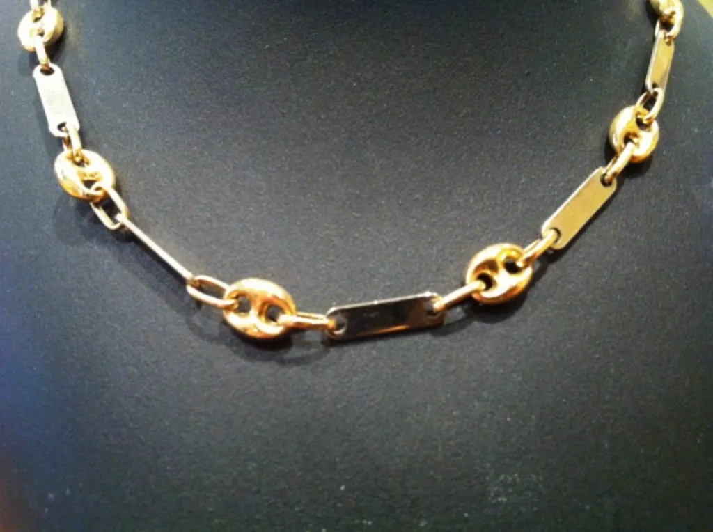 Chaine homme : or jaune, rose ou gris 18 carats.