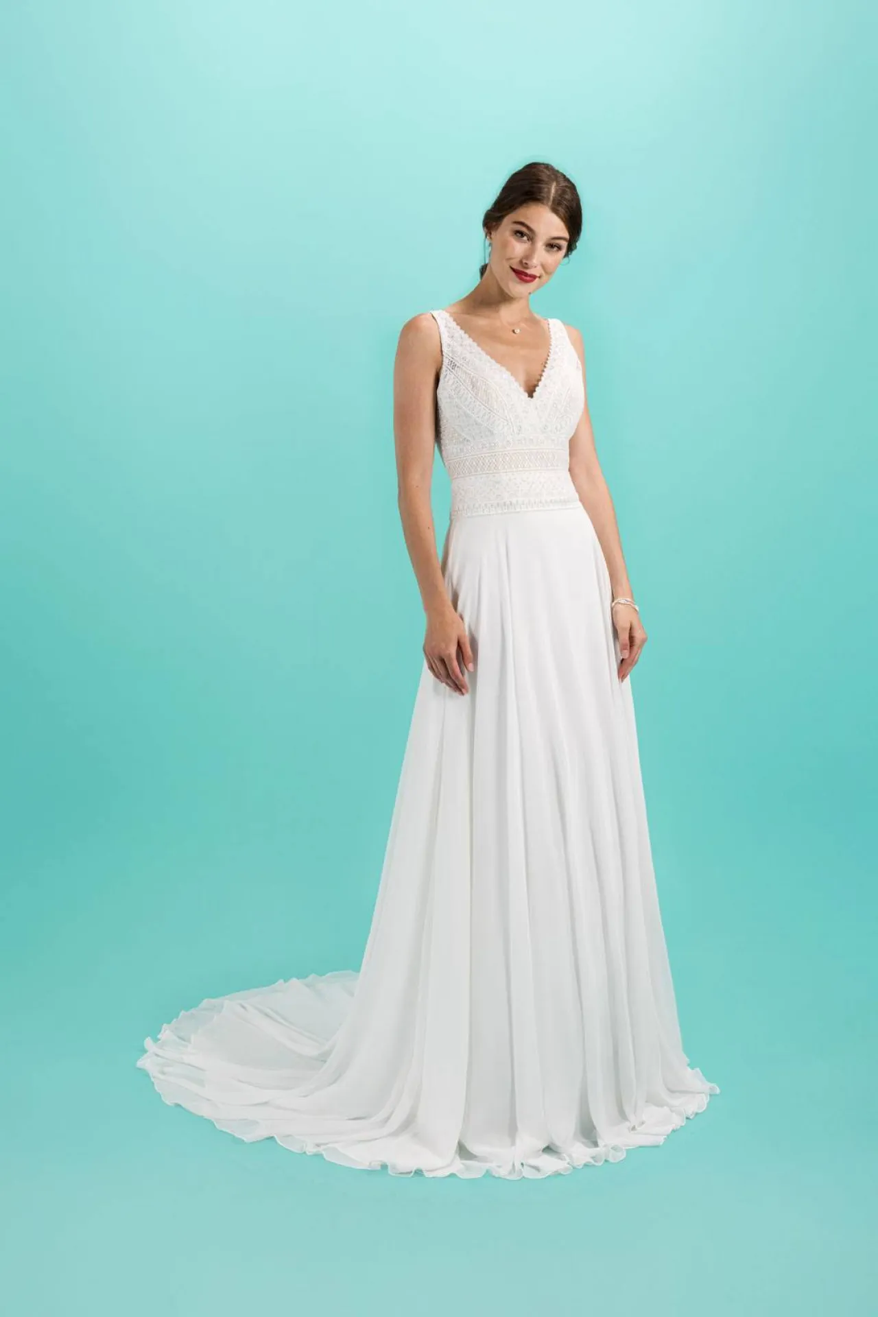 jupe de mariée fluide en mikado