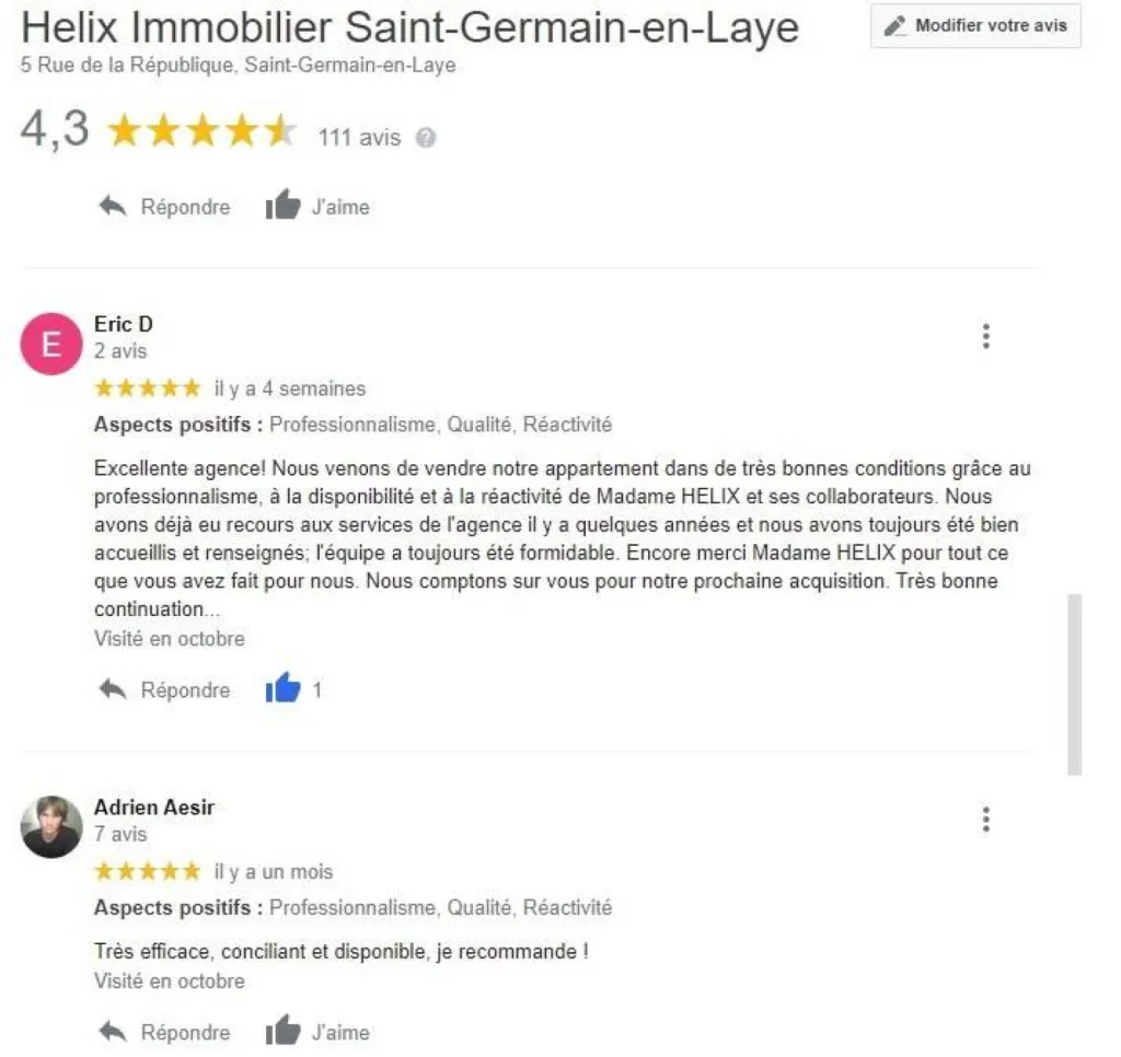 avis client agence immo