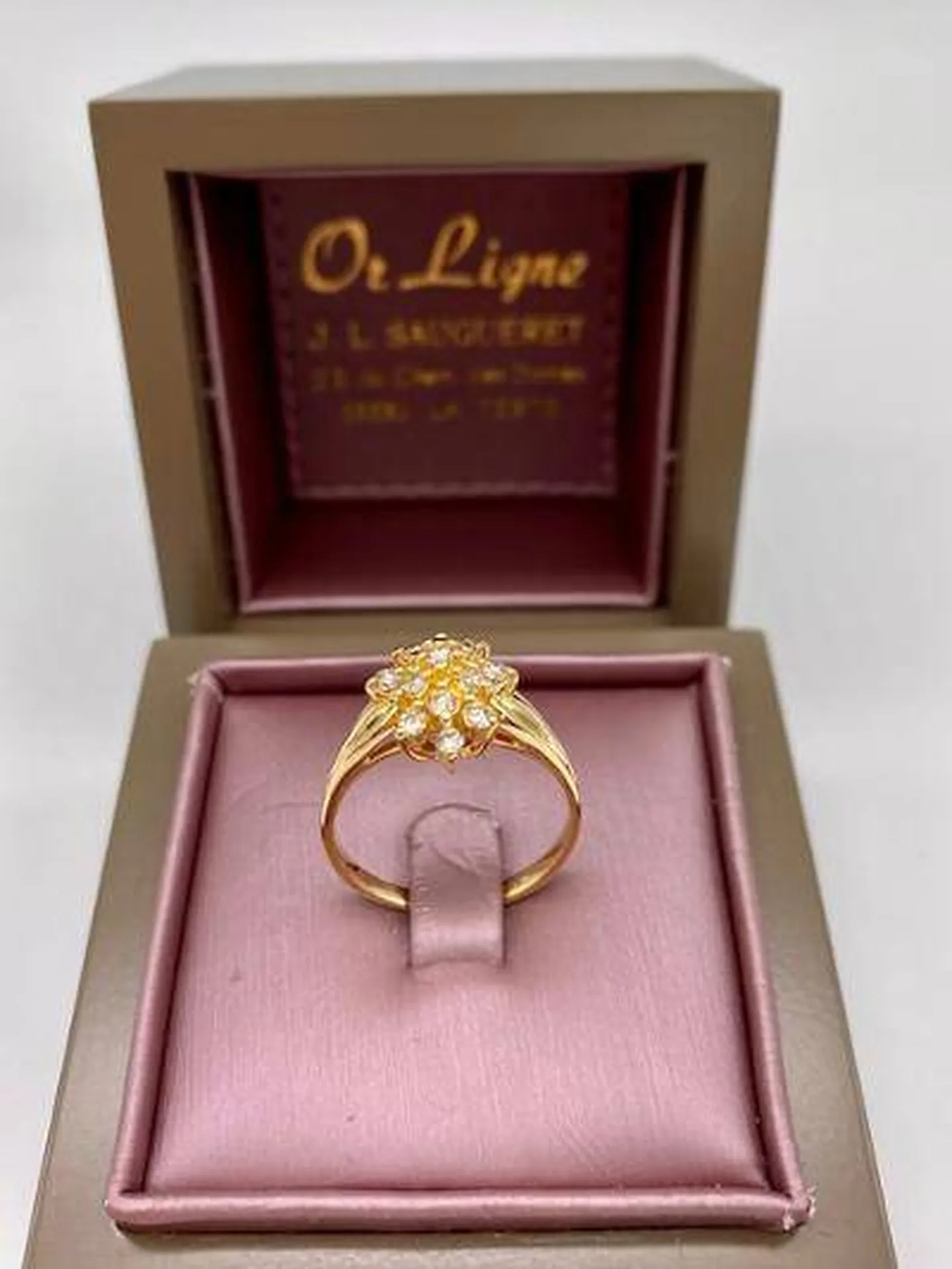 Bague pavage diamants or 750/1000ème occasion Or Ligne Biscarrosse Bassin d'Arcachon