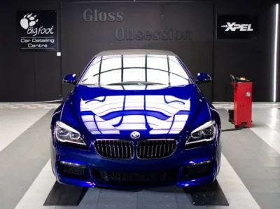 BMW cabriolet livrée par Guillard Automobile et prise en charge chez Gloss Obsession pour un traitement céramique