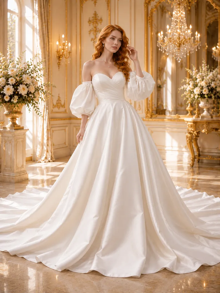 Robe de mariée satin Aix-en-Provence 