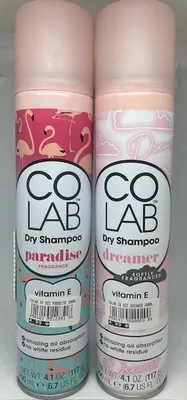 CoLab Dry shampoing sec a la vitamine E avec différents parfums a la pharmacie du petit Bosquet 13012 marseille 
