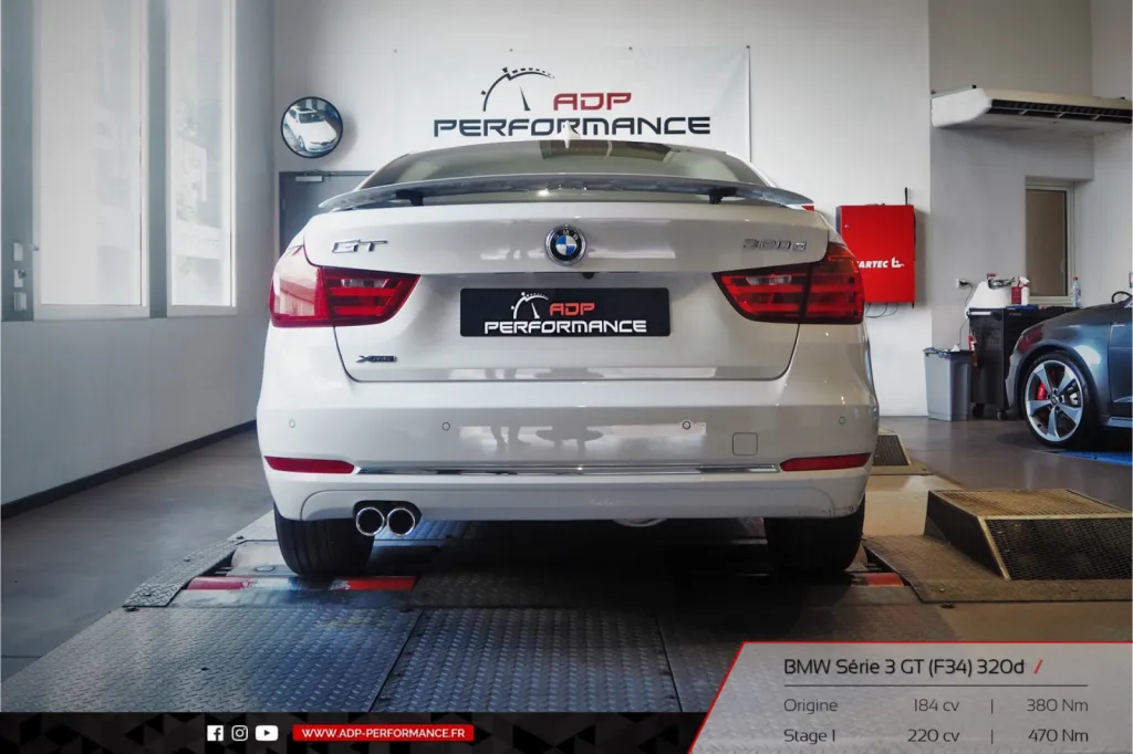 Reprogrammation moteur La Garde - BMW Serie 3 GT F34 320d 184cv - ADP Performance