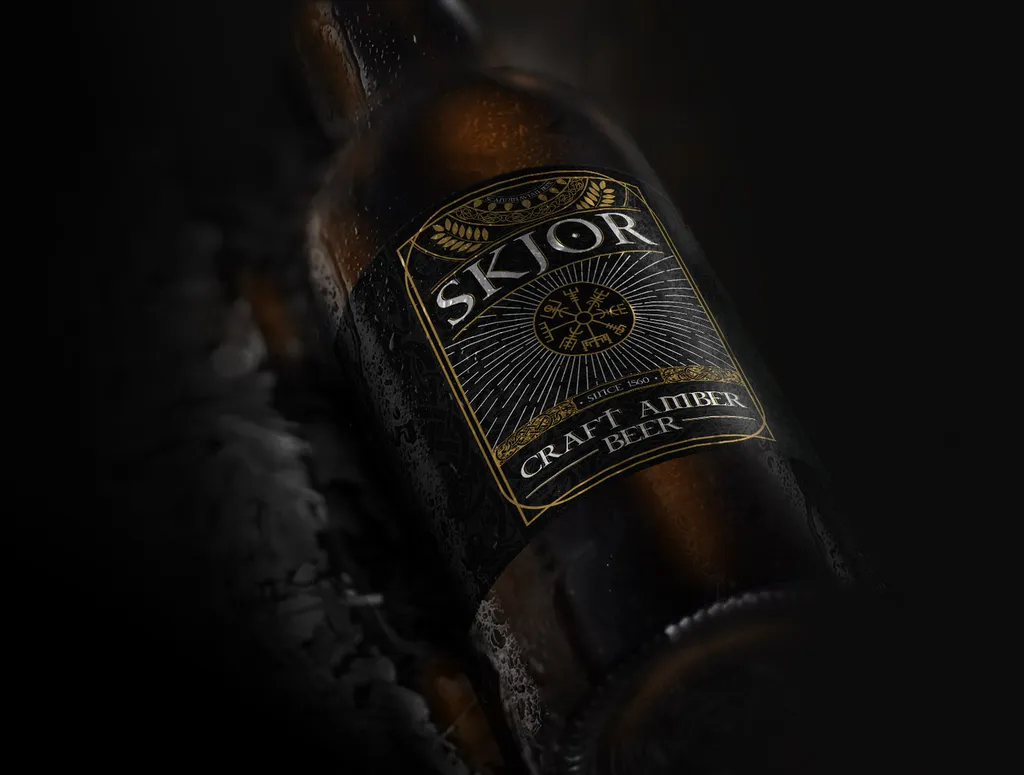 Création graphique et impression de packaging sur canette pour bière artisanale scandinave à Marseille
