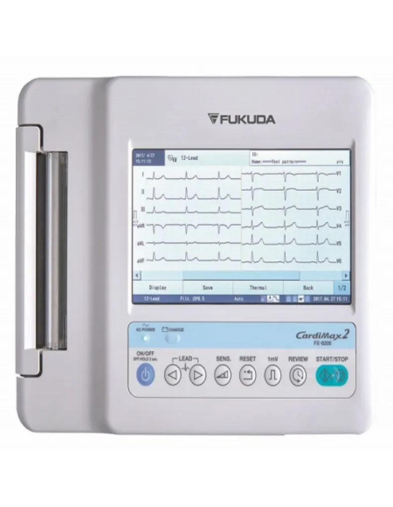 ECG Fukuda FX-8200 : électrocardiographe portable 12 dérivations avec écran LCD couleur 7