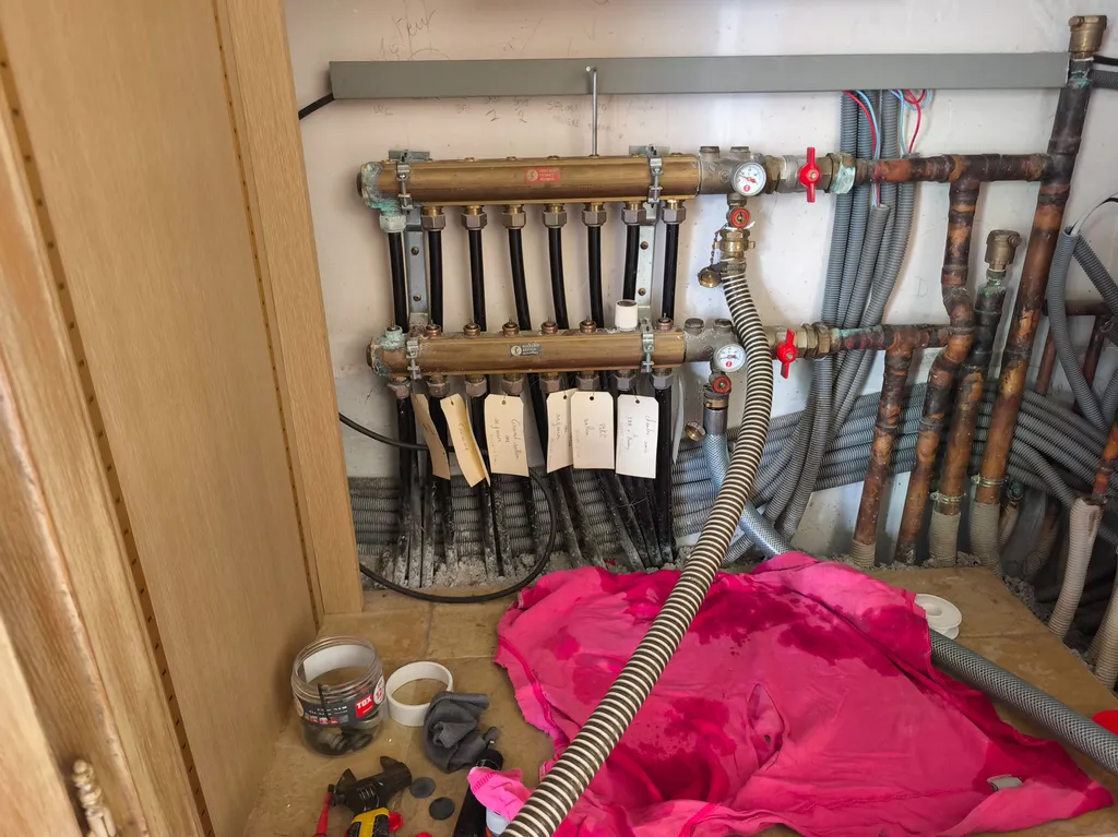 Désembouage d'un plancher chauffant 