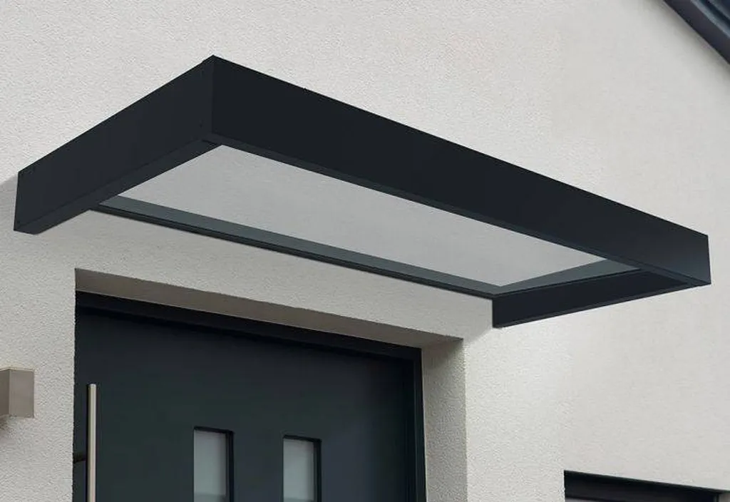prix d'une marquise de porte design en aluminium à Haguenau près de Brumath