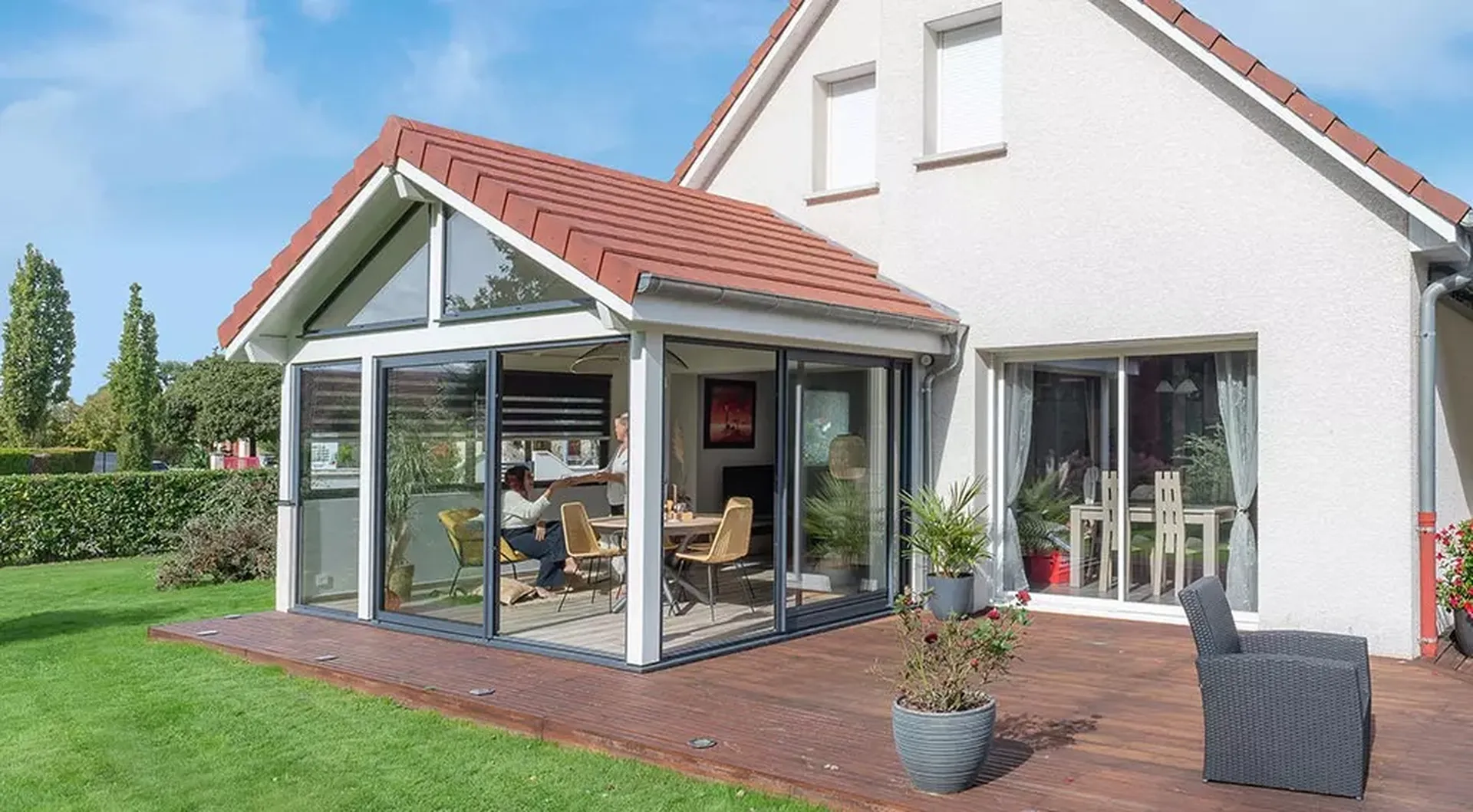 Veranda sur mesure bois traditionnel rapport qualité / prix exceptionnel. 