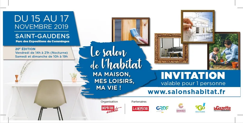 Invitation au salon de l'Habitat de St-Gaudens à imprimer