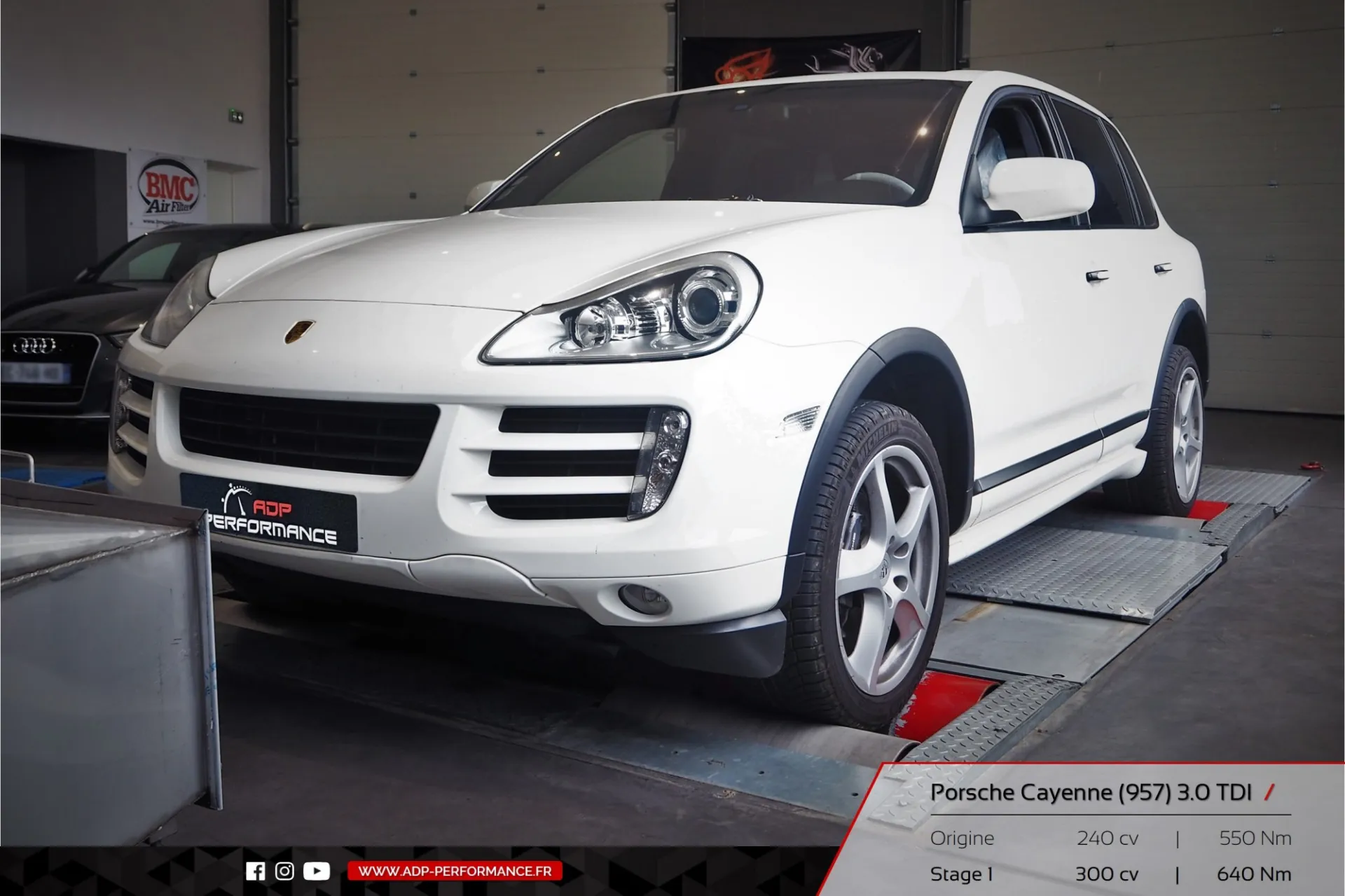 Reprogrammation moteur Aubagne - Porsche Cayenne 957 3.0 TDI 240cv - ADP Performance
