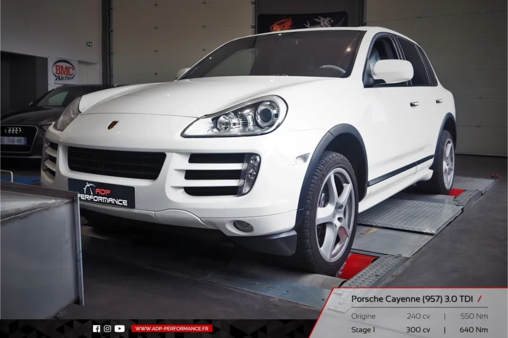 Reprogrammation moteur Aubagne - Porsche Cayenne 957 3.0 TDI 240cv - ADP Performance