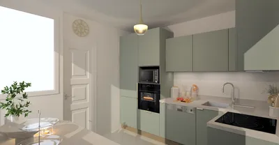 Poignées sur chants finition dorées avec plinthes assorties au centre ville d'Arcachon