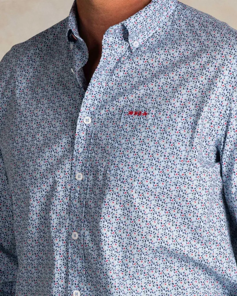 Chemise en coton stretch wit