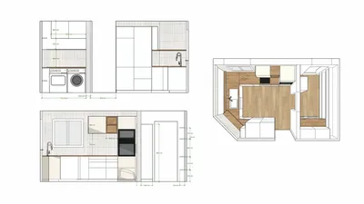 Architecture d’intérieur – Aménagement d’une cuisine ouverte avec arrière-cuisine à Bouc-Bel-Air, cloison à galandage, éclairage encastré et carrelage haute résistance pour un usage optimisé