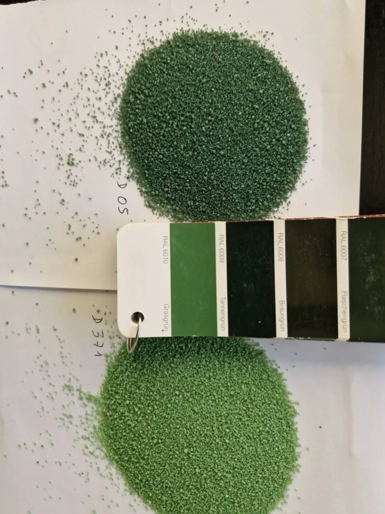 Sable de silice 04-08 enrobé d’époxy vert : un matériau polyvalent et résistant en livraison dans la région sud