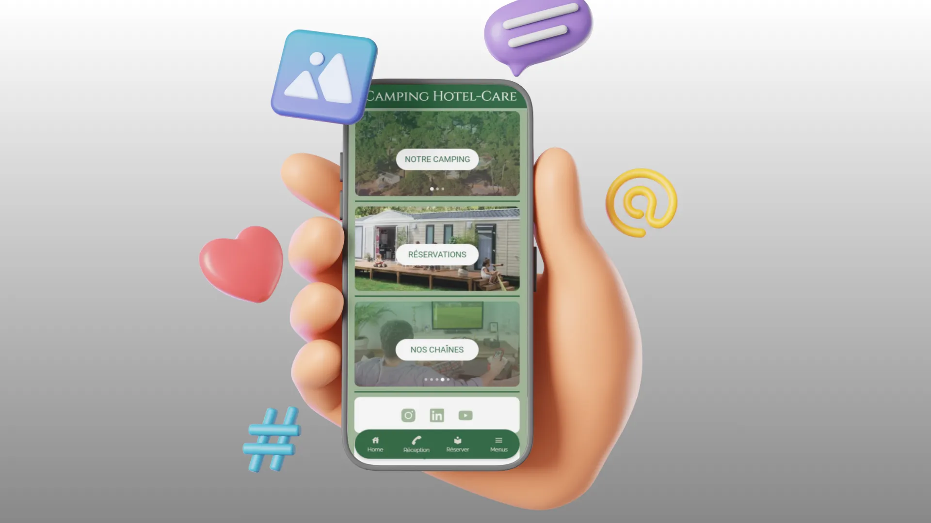Application pour Camping livret d'accueil (Room Directory)