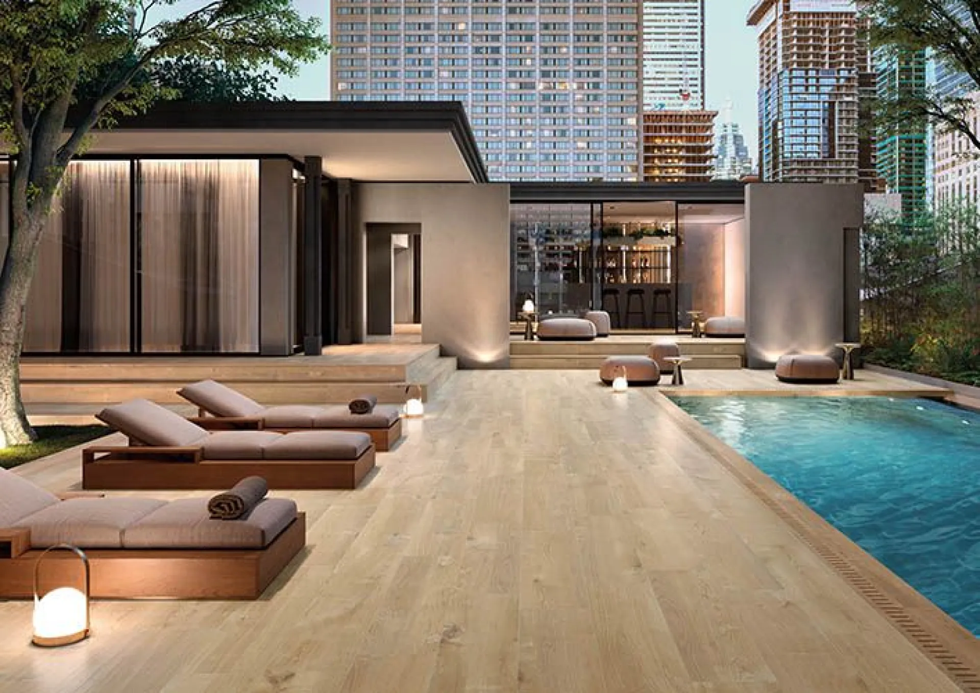 À Rouen, le carrelage bois ALLURE apporte une élégance naturelle inspirée du chêne et du noyer.