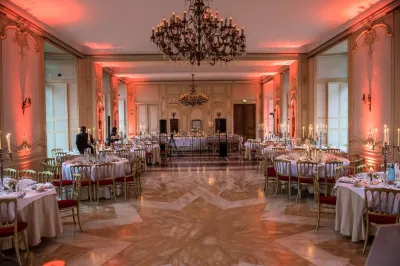 inspiration of french wedding style in reception wedding in chateau near paris