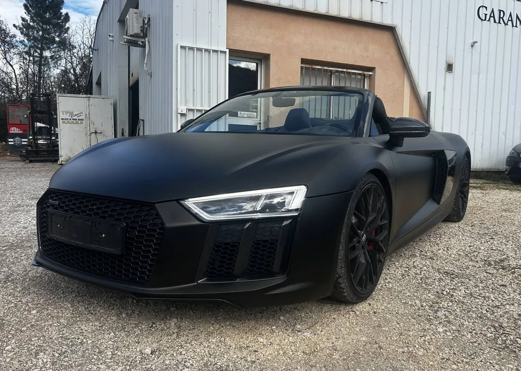audi r8 covering noir mat var