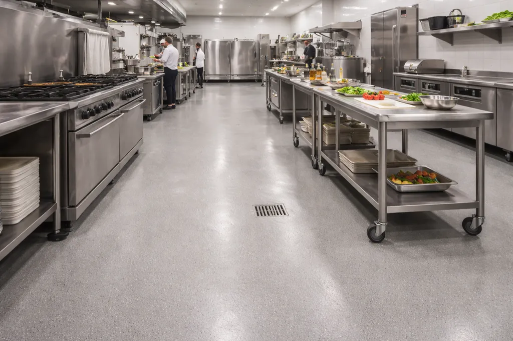 Résine de sol professionnelle conforme HACCP pour cuisines et laboratoires à Chalon-sur-Saône Saône-et-Loire