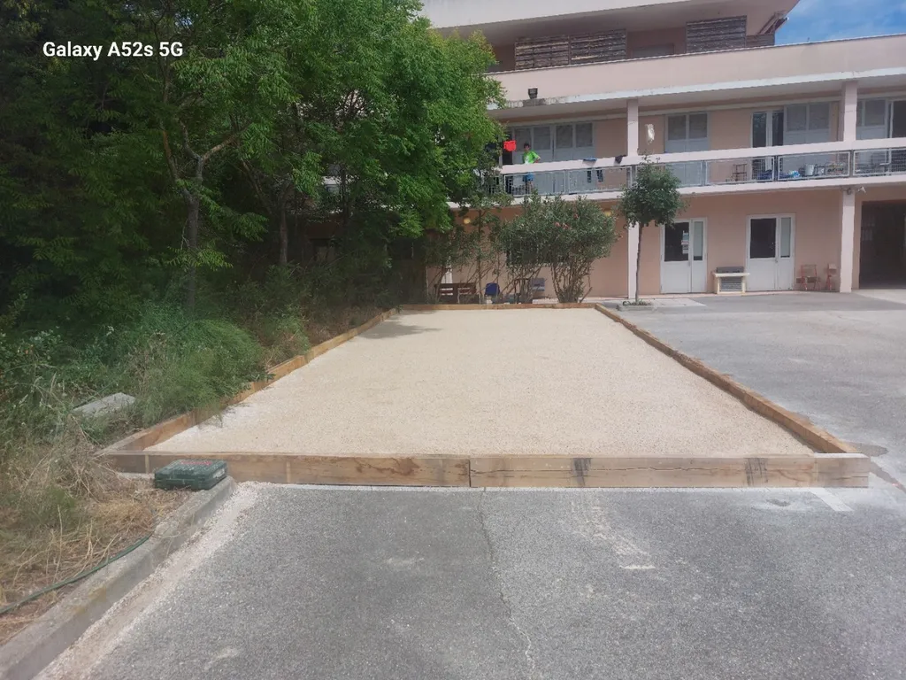 Création d'un terrain de pétanque sur Aix-en-Provence