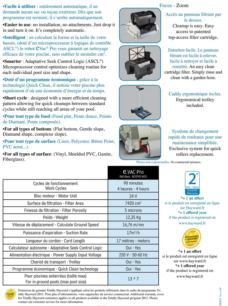 ROBOT ELECTRIQUE EVAC PRO