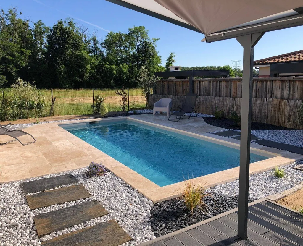 Construction d'une piscine à Montussan près de Bordeaux