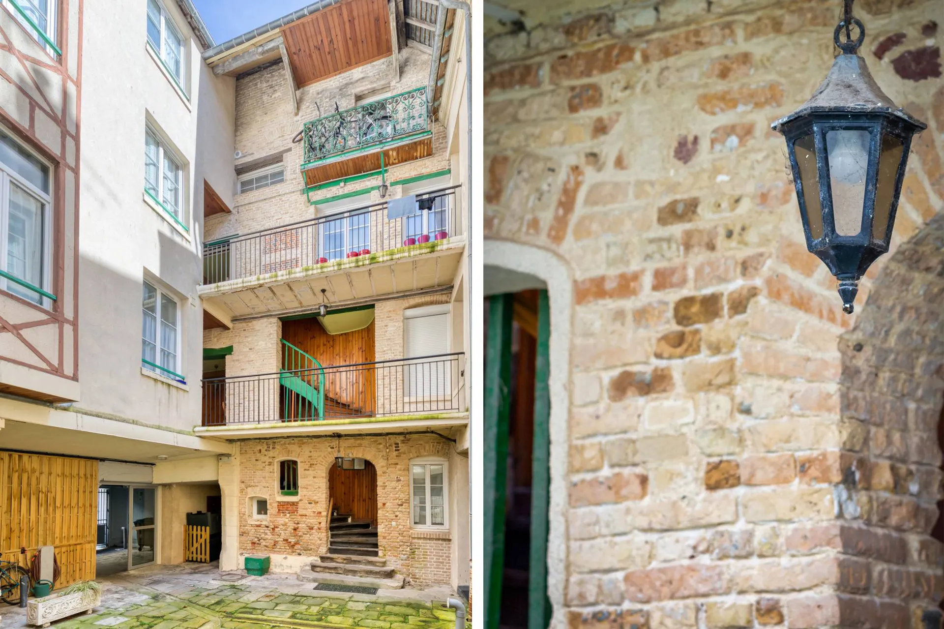 Beau Duplex atypique au 3e étage de 87.35m² Carrez sur cour rénové au cœur de Dieppe, Normandie.