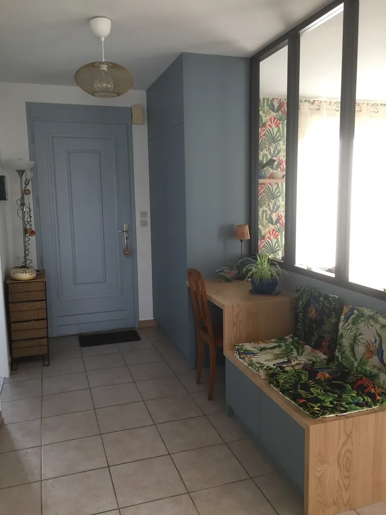 meuble d'entrée avec bureau intégré