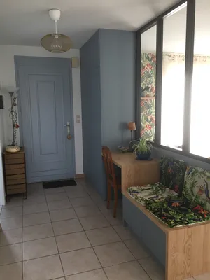 meuble d'entrée avec bureau intégré