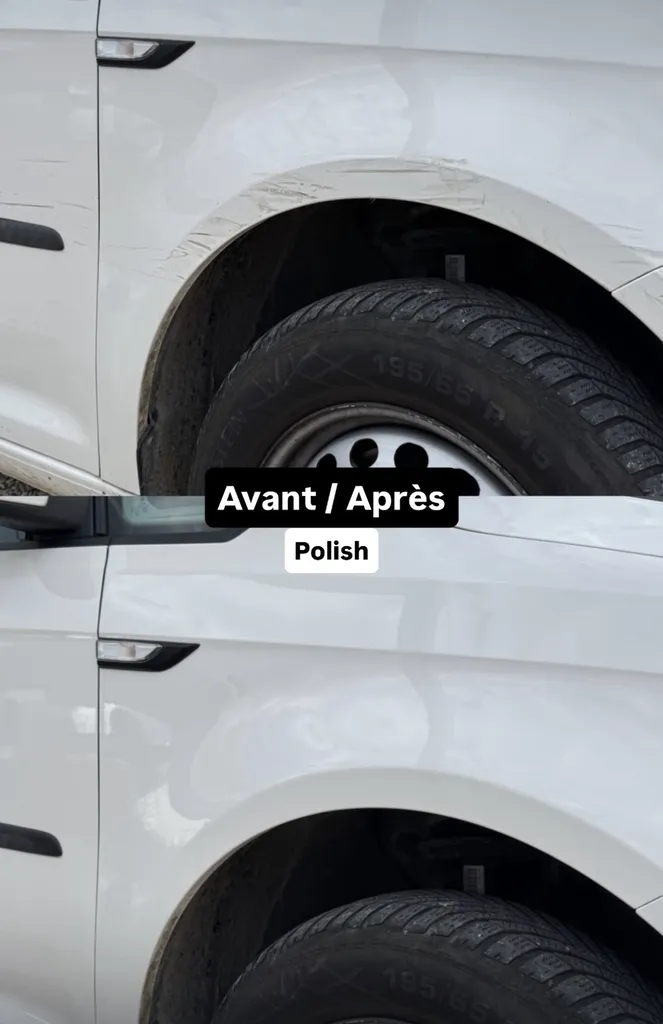 Traitement céramique et polissage d'un véhicule utilitaire pour avoir une carrosserie comme neuve à Saint-Julien-en-Genevois en Haute-Savoie