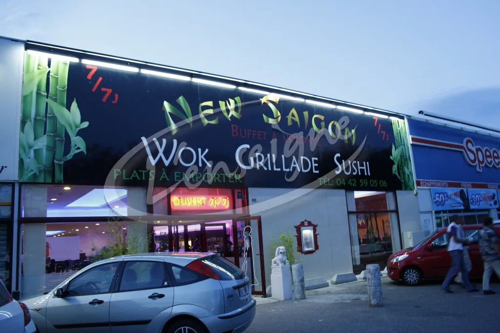 panneau avec impression numérique pour restaurant à aix