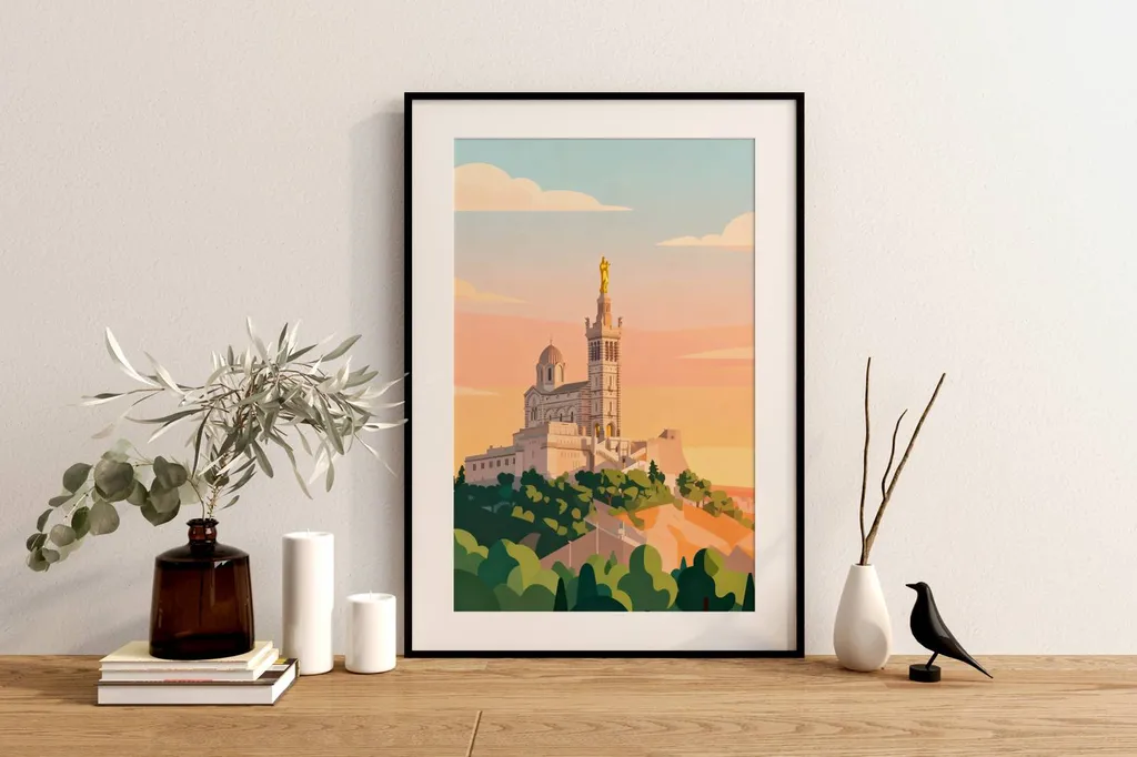 graphiste illustration de ville marseille