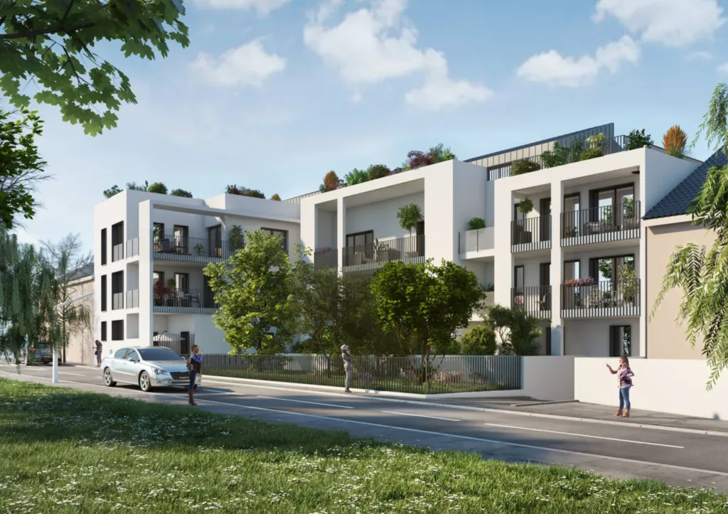 Programme neuf de 24 appartements résidentiels au cœur de la ville campagne la Tour de Salvagny à Lyon