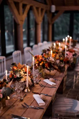 centre de table automne ocre