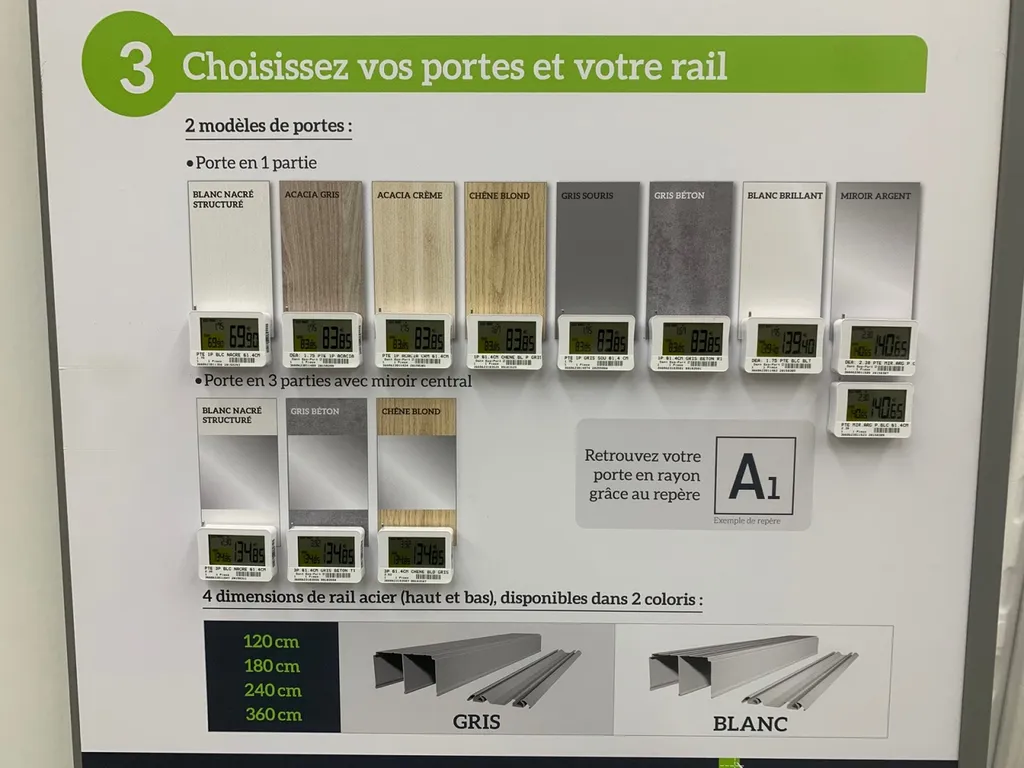 Magasin de bricolage pour acheter des portes de placard coulissantes