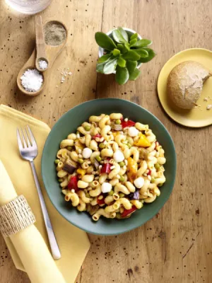 photographe pour l'industrie agroalimentaire ambiance en studio salade italienne Bonduelle