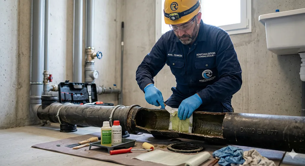 Chemisage partiel de canalisation sans tranchée pour réparation rapide durable et économique des réseaux endommagés autour de Maubec