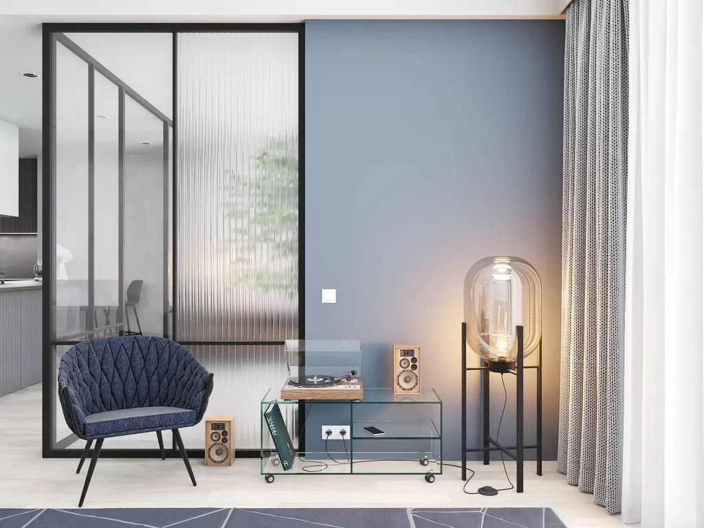 meuble de télévision en verre a roulette Hyères