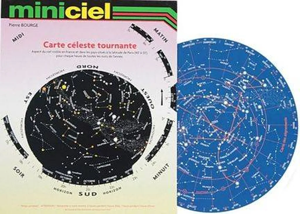 Carte Céleste MINICIEL BOREAL tournante.