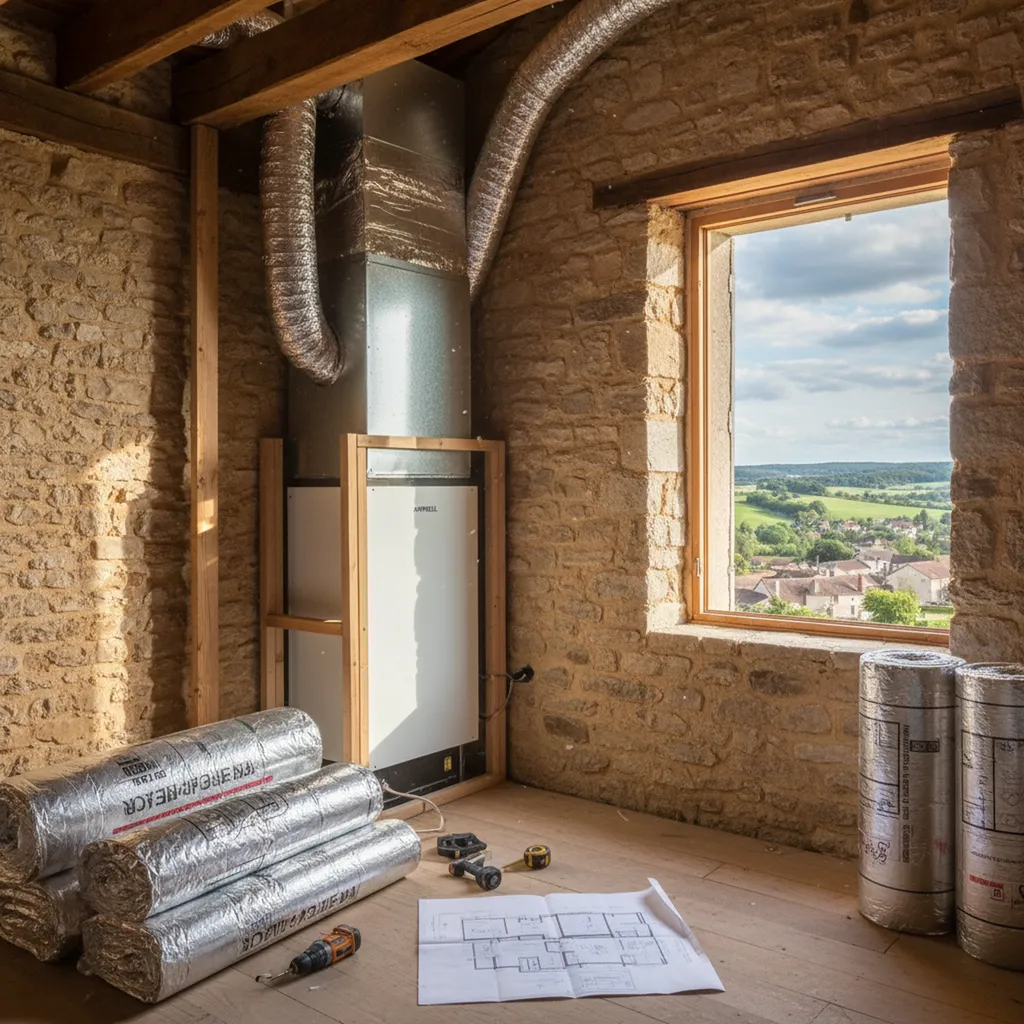 Réussir son projet de climatisation réversible gainable Airwell à Bergerac en Dordogne en profitant des subventions MaPrimeRénov' pour la rénovation thermique.