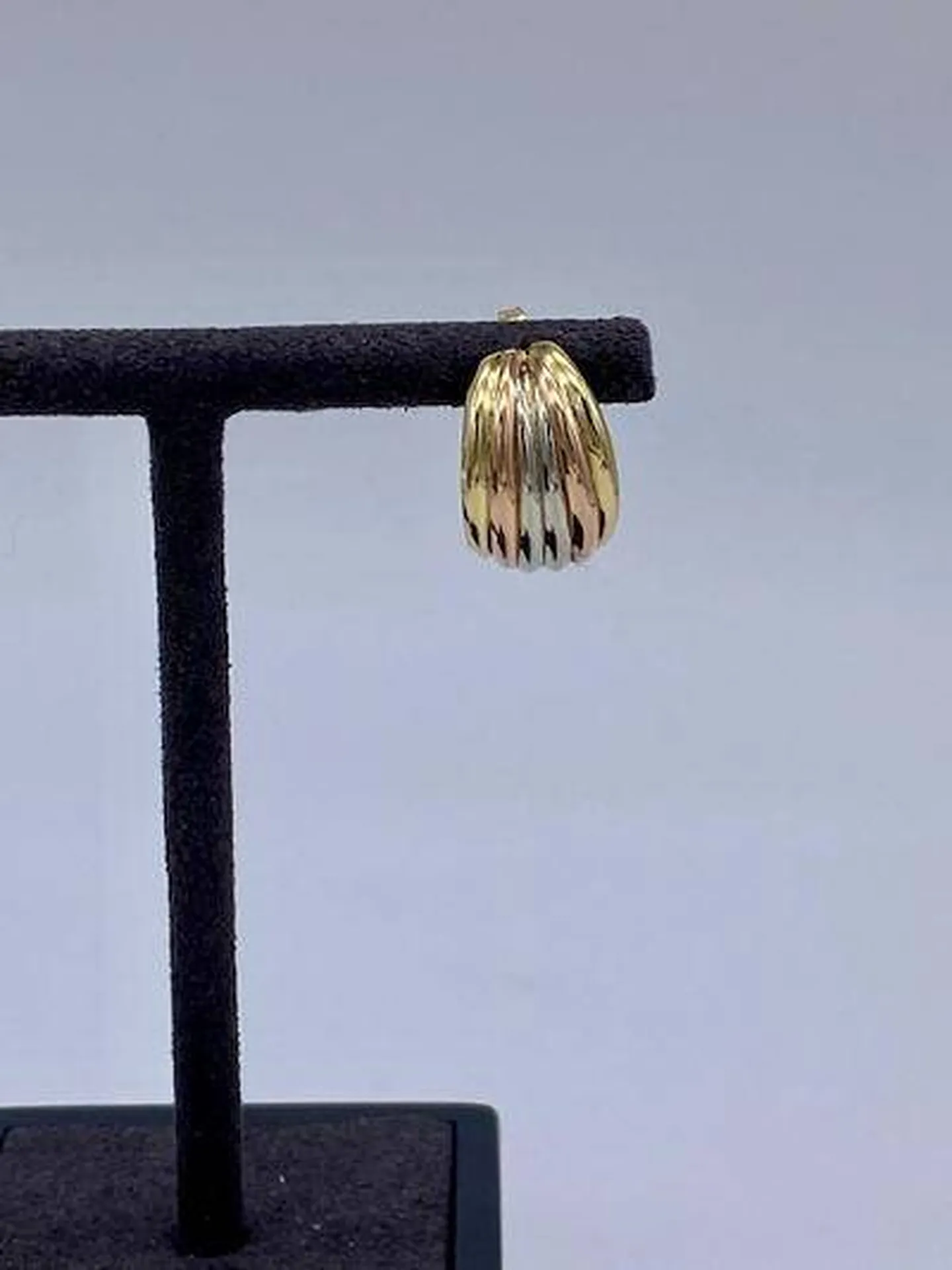 Boucles d'oreilles 1/2 créoles 3 ors 750/1000ème occasion Or Ligne Biscarrosse Bassin d'Arcachon