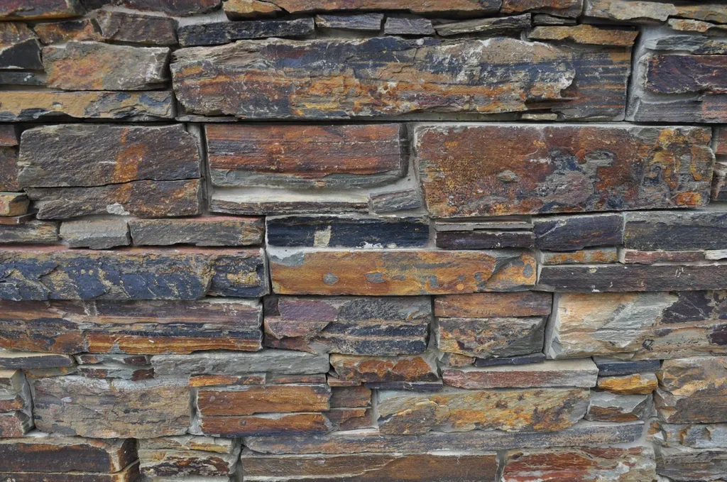 vente placage mural pierre naturelle - multicolore