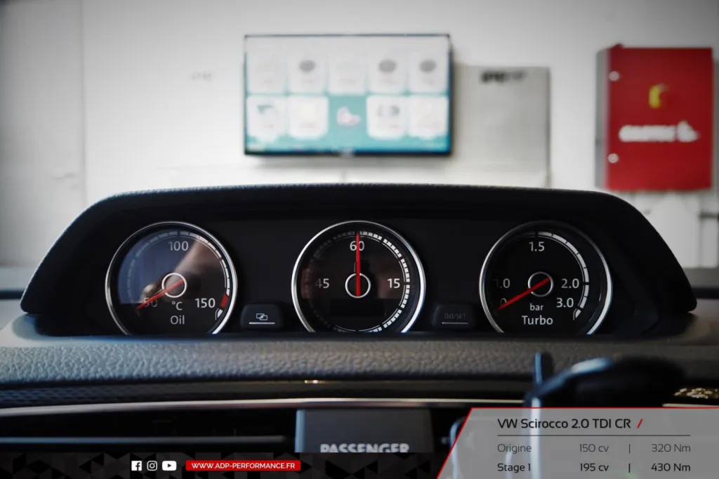 Reprogrammation moteur Montpellier - Volkswagen Scirocco 2.0 TDI CR 150cv - ADP Performance